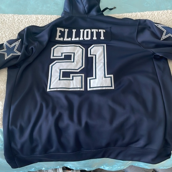 Dallas cowboys jersey hoodie Zeek Elliot - Picture 2 of 3